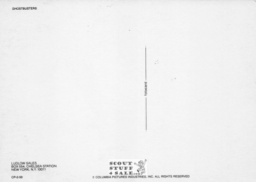 Ghostbusters Movie Postcard, I've Been Slimed, Ludlow Sales #CP2