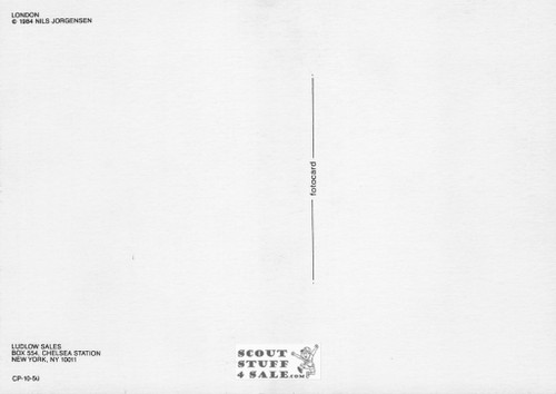 Punk Subculture Model Postcard, London, Photo by Nils Jorgensen, Ludlow Sales #CP10