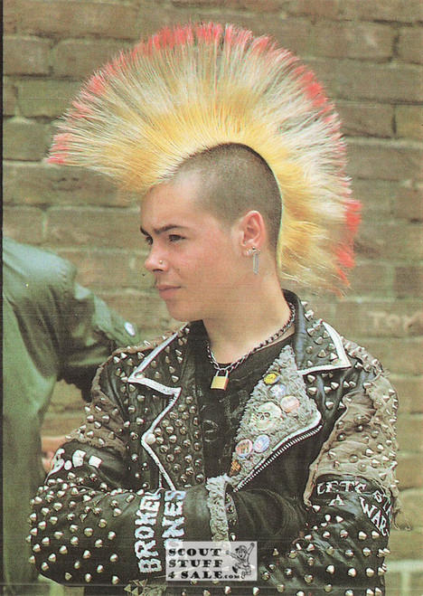 Punk Subculture Model Postcard, London, Photo by Nils Jorgensen, Ludlow Sales #CP13