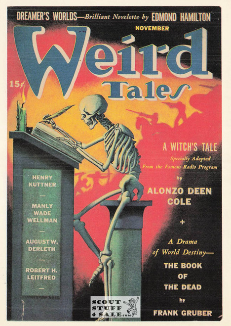 Weird Tales Magazine Cover November 1941 Postcard, Ludlow Sales #CP19