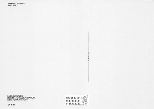 Amazing Stories Magazine Cover May 1928 Postcard, Ludlow Sales #CP21