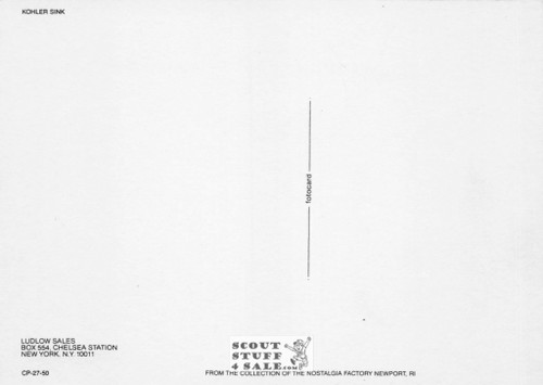 Kohler Sink Advertisement, Ludlow Sales #CP27