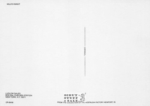 Willys Knight Automobiles Advertisement, Ludlow Sales #CP29