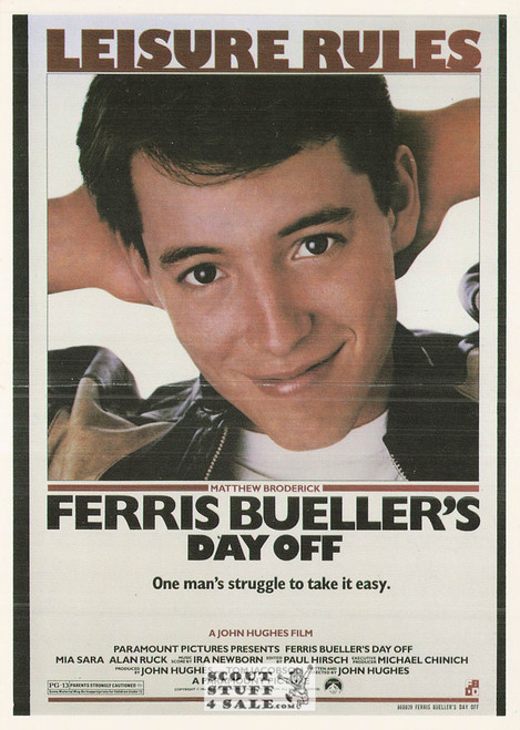 Ferris Bueller's Day Off  Movie Poster Postcard, Ludlow Sales #CP60