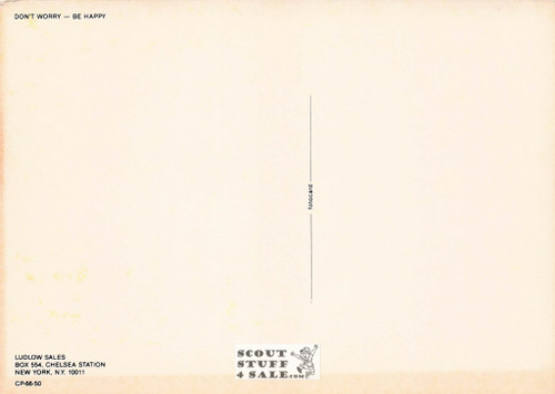 Don't Worry Be Happy Peace Sign Postcard, Ludlow Sales #CP66