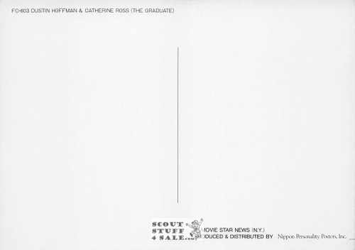 The Graduate Sepia Print Postcard, Dustin Hoffman, Ludlow Sales #FC603