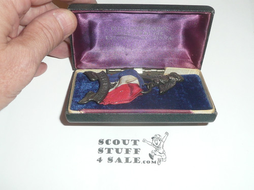 Copy of Eagle Scout Medal, Robbins 3, 1933-1954, In Unlisted Presentation Box, STERLING SILVER