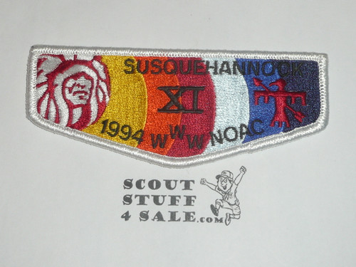 Order of the Arrow Lodge #11 Susquehannock s13 1994 NOAC Flap Patch - Scout