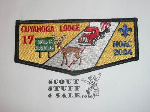 Order of the Arrow Lodge #17 Cuyahoga s55 2004 NOAC Flap Patch