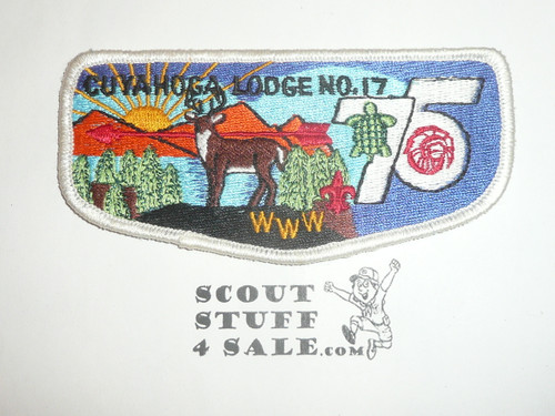 Order of the Arrow Lodge #17 Cuyahoga s34 OA 75th Anniversary Flap Patch