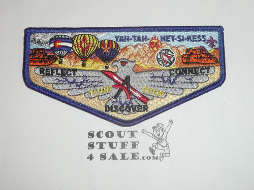 Order of the Arrow Lodge #66 Yah-Tah-Hey-Si-Kess 100th OA Anniversary Tour Stop Flap Patch