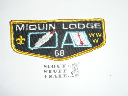 Order of the Arrow Lodge #68 Miquin f2 Flap Patch - Boy Scout