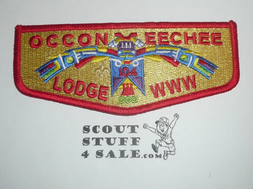 Order of the Arrow Lodge #104 Occoneechee s42 Flap Patch - Scout