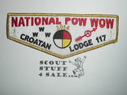 Order of the Arrow Lodge #117 Croatan 2014 National Pow Wow Flap Patch - Boy Scout
