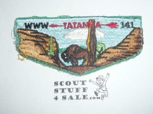 Order of the Arrow Lodge #141 Tatanka s1 Flap Patch, no bdr and needle break around buffalo