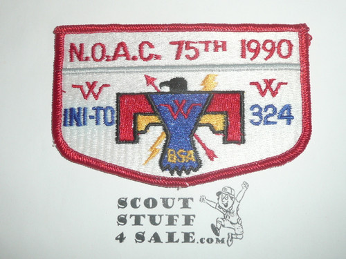 Order of the Arrow Lodge #324 Ini-To s16 1990 NOAC Flap Patch