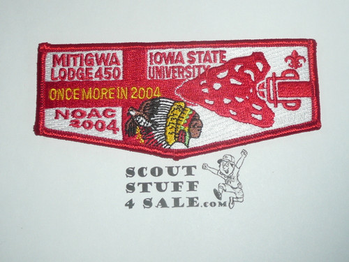 Order of the Arrow Lodge #450 Mitigwa s21 2004 NOAC Flap Patch