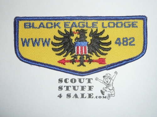 Order of the Arrow Lodge #482 Black Eagle f3b Flap Patch