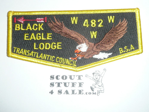 Order of the Arrow Lodge #482 Black Eagle s21 Flap Patch
