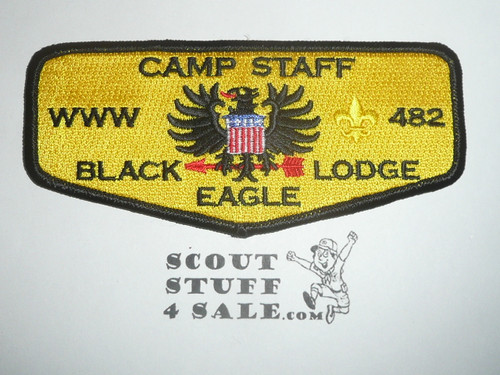Order of the Arrow Lodge #482 Black Eagle s36 2008 Camp Staff Flap Patch