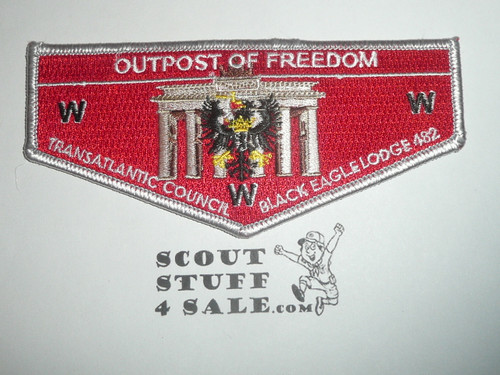 Order of the Arrow Lodge #482 Black Eagle s34 Berlin Outpost of Freedom Flap Patch