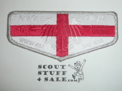 Order of the Arrow Lodge #482 Black Eagle s211 England Country Flap Patch