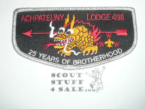 Order of the Arrow Lodge #498 Achpateuny s21 25th Anniversary Flap Patch