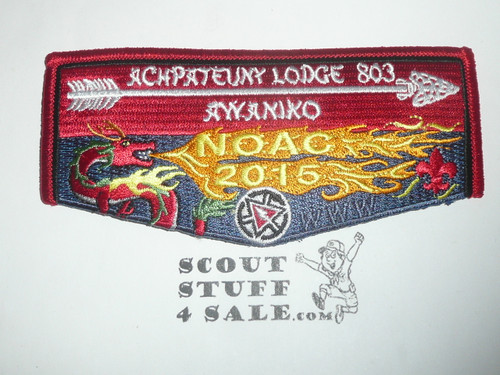 Order of the Arrow Lodge #498 Achpateuny 2015 NOAC Awaniko Flap Patch