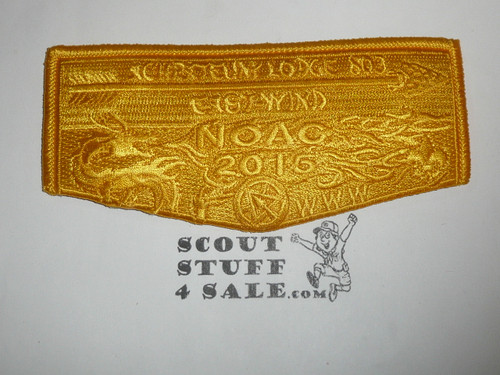Order of the Arrow Lodge #498 Achpateuny 2015 NOAC East Wind Flap Patch, Delegate Ghost