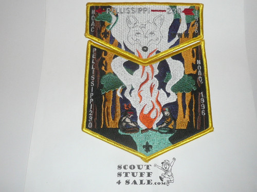 Order of the Arrow Lodge #230 Pellissippi 1996 NOAC 2-piece Flap Patch Set