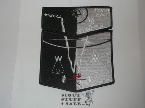 Order of the Arrow Lodge #291 Topa Topa 2009 NOAC 2 pc Flap Patch Set, Delegate