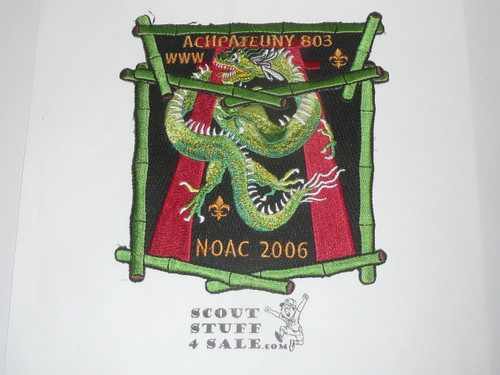 Order of the Arrow Lodge #498 Achpateuny 2006 NOAC 2-piece Flap Patch Set, green bdr