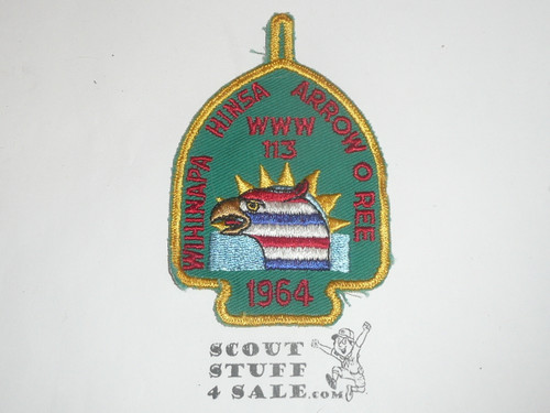 Arrow Lodge #113 Wihinipa Hinsa 1964 Arrow-O-Ree Patch