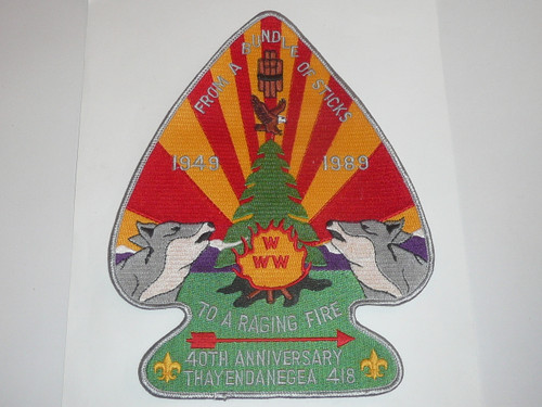 Order of the Arrow Lodge #418 Thay-En-Da-Ne-Gea j3 40th Anniversary Jacket Patch
