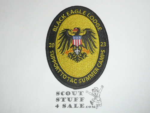Order of the Arrow Lodge #482 Black Eagle 2023 Support to TAC Summer Camps Patch