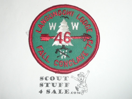 Order of the Arrow Lodge #46 Langundowi 1973 Fall Conclave Patch