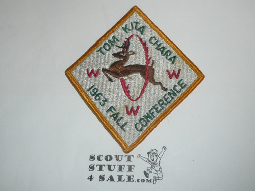Order of the Arrow Lodge #96 TomKita Chara 1963 Fall Conference Patch