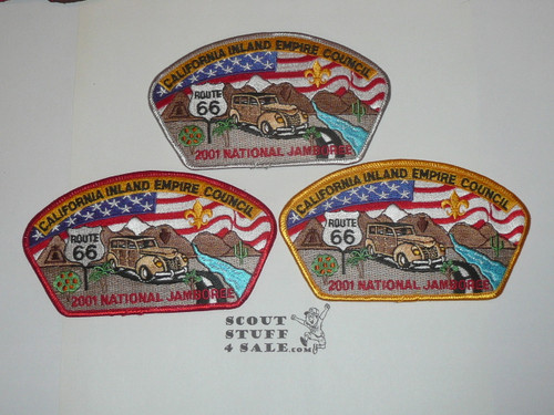 2001 National Jamboree JSP - California Inland Empire Council, Set of 3