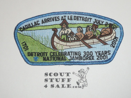 2001 National Jamboree JSP - Detroit Area Council, blue mylar bdr