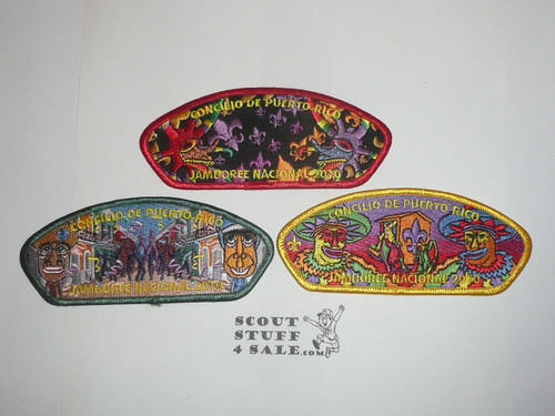 2010 National Jamboree JSP - Puerto Rico Council, set of 3