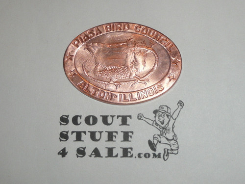 1960 National Jamboree Coin / Token, Piasa Bird Council, Gold Color