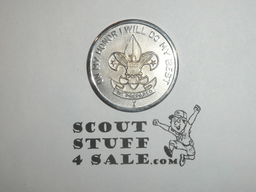 Boy Scout Good Turn Coin / Token, 1st class emblem, Chrome