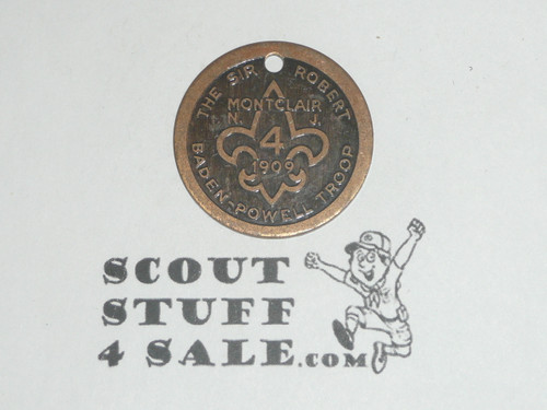 The Sir Robert Baden Powell Troop 4 Montclair NJ Metal Token