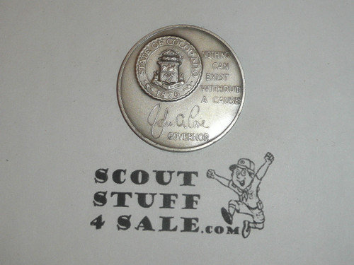 Pikes Peak Council 1969 Boy Power Award Coin / Token, Pewter