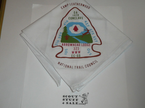 Section EC-6B Order of the Arrow Conclave Neckerchief, 1978, Camp Leatherwood