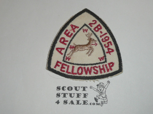 Order of the Arrow Area 2-B Fellowship Patch, 1954