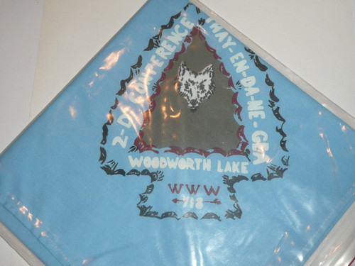 Order of the Arrow Area 2-D Conference Neckerchief, 1972, Woodworth Lake