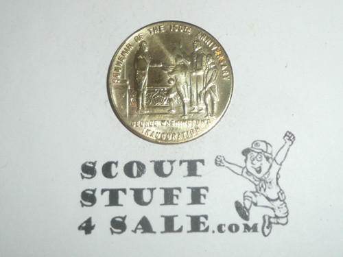 1939 New York World's Fair Brass Coin / Token, 150th Anniversary George Washington Inauguration