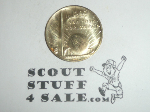 1939 New York World's Fair Brass Coin / Token, 150th Anniversary George Washington Inauguration