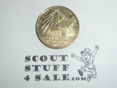 1939 New York World's Fair Brass Coin / Token, Metropolitan Life Insurance Company